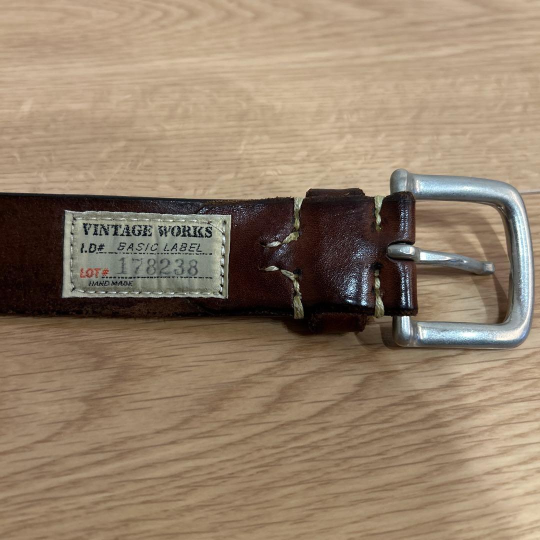 ビンテージワークス レザーベルト 茶色 DH5702