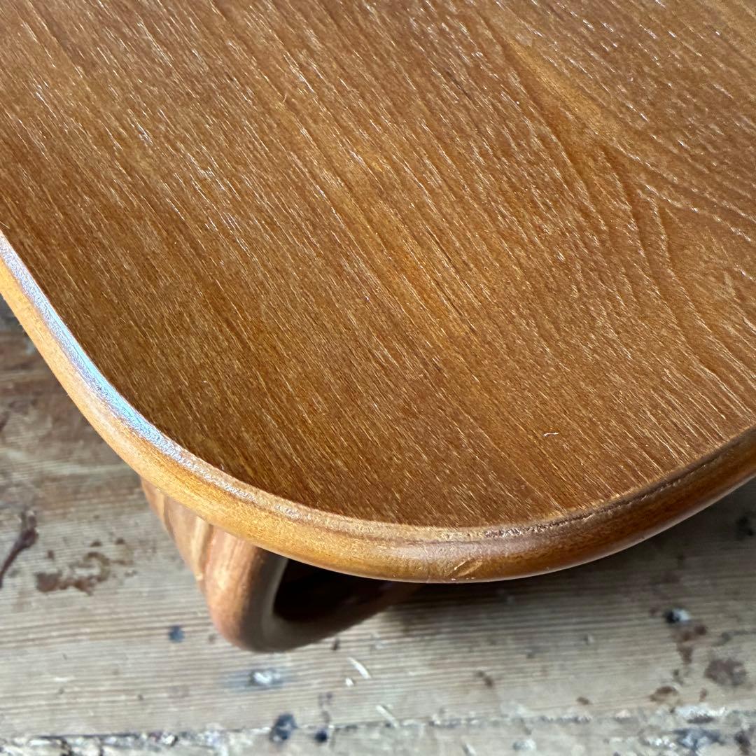 レトロ ヴィンテージ 折り畳み式 センターテーブル ラタン脚