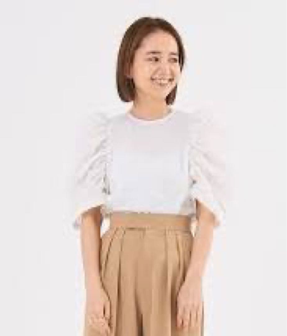 rumirumi* タグ付⭐︎ yori ドライパフブラウス　ホワイト