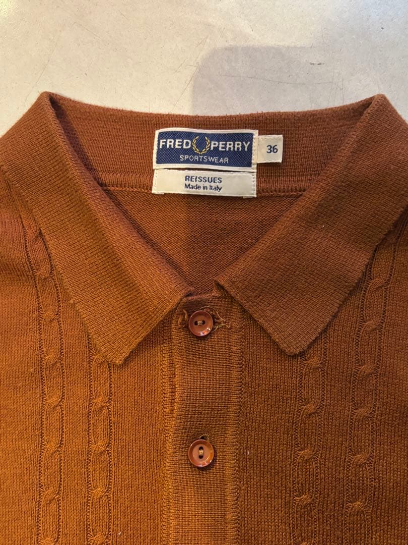 Fred Perry ニットポロ 長袖 モッズ イタリア製