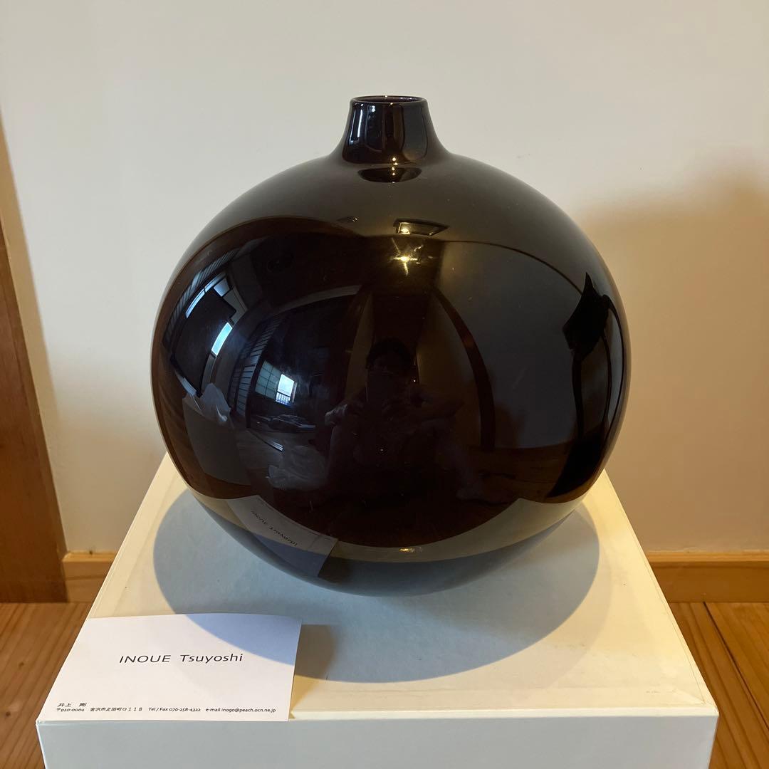 ガラス　工芸品　壺　井上剛　硝子企画舎　プリズムプラス