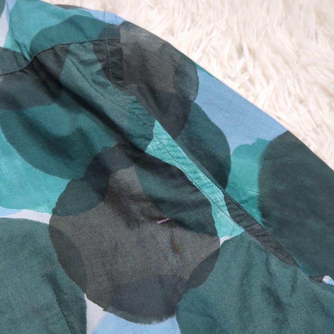 美品 42 DOLCE&GABBANA 水玉 ドット 総柄 ドレスシャツ