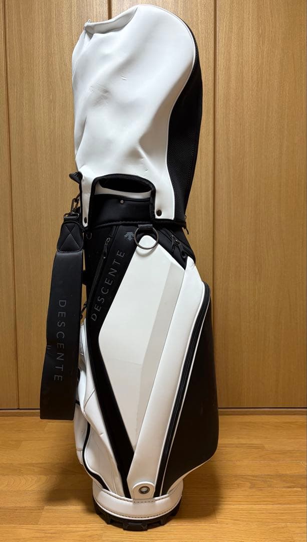 DESCENTE キャディバッグ ホワイト ブラック　レディース