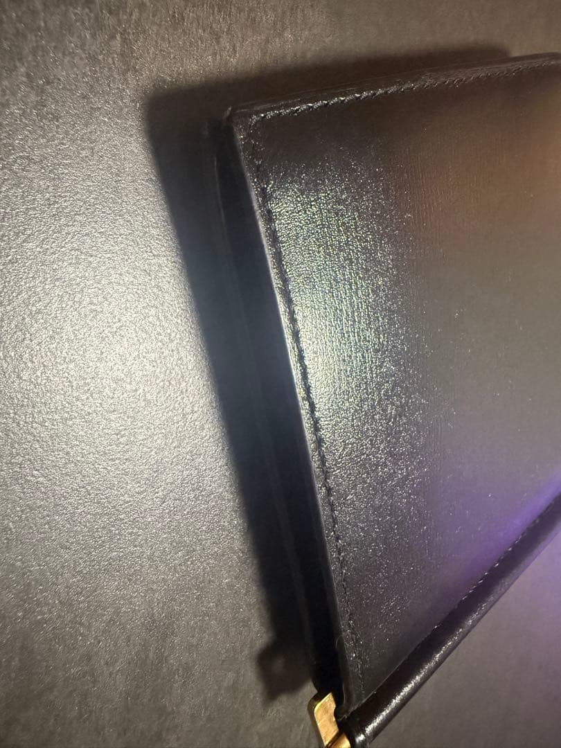 サンローラン タイニーカサンドラビルクリップウォレット BLACK