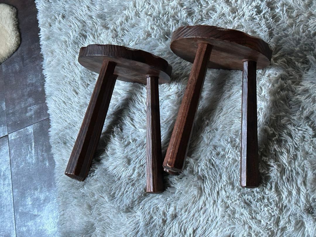 スペイン製　スツール　花台　タイル　ヴィンテージ　チェア　インテリア　IZ