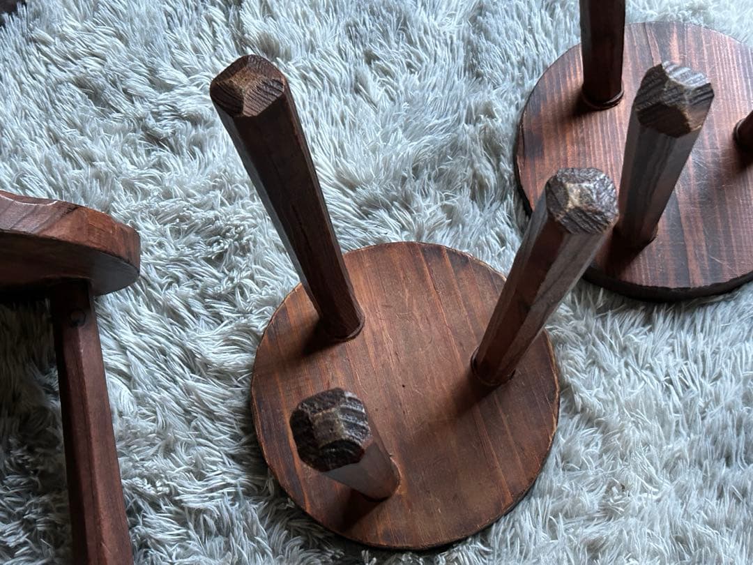 スペイン製　スツール　花台　タイル　ヴィンテージ　チェア　インテリア　IZ