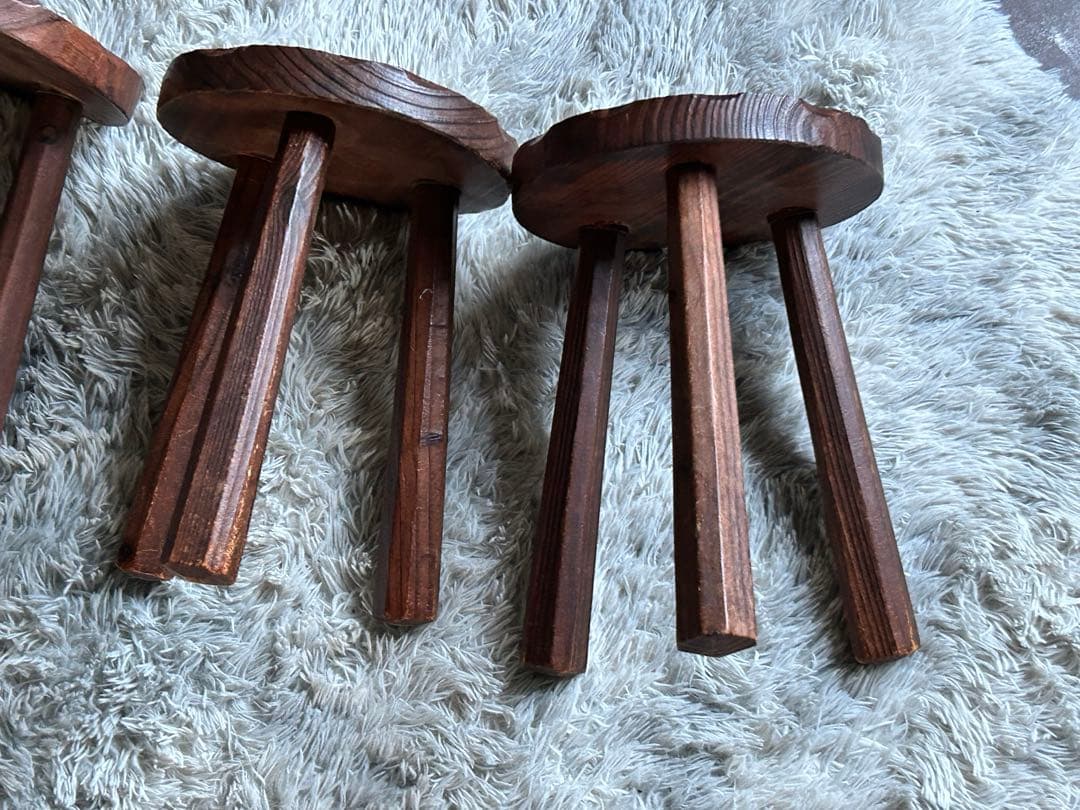 スペイン製　スツール　花台　タイル　ヴィンテージ　チェア　インテリア　IZ