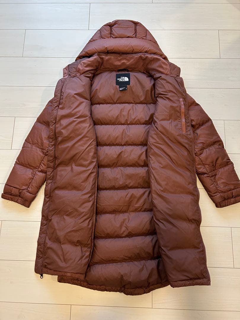 ノースフェイス☆パープル ブラウン ダウンジャケット　ロング丈