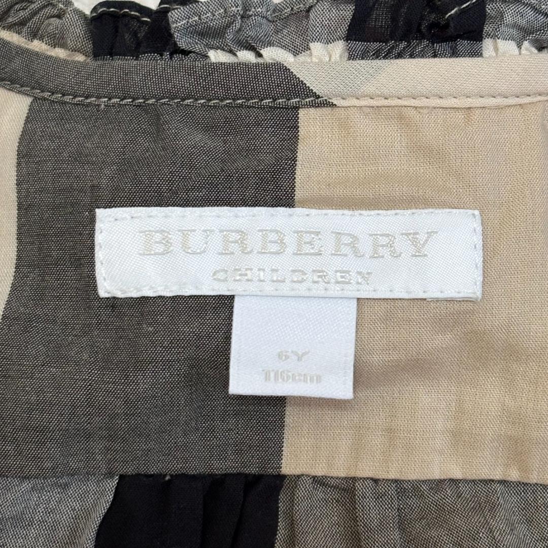 子供服　チェックワンピース　BURBERRY　半袖　6Y　116