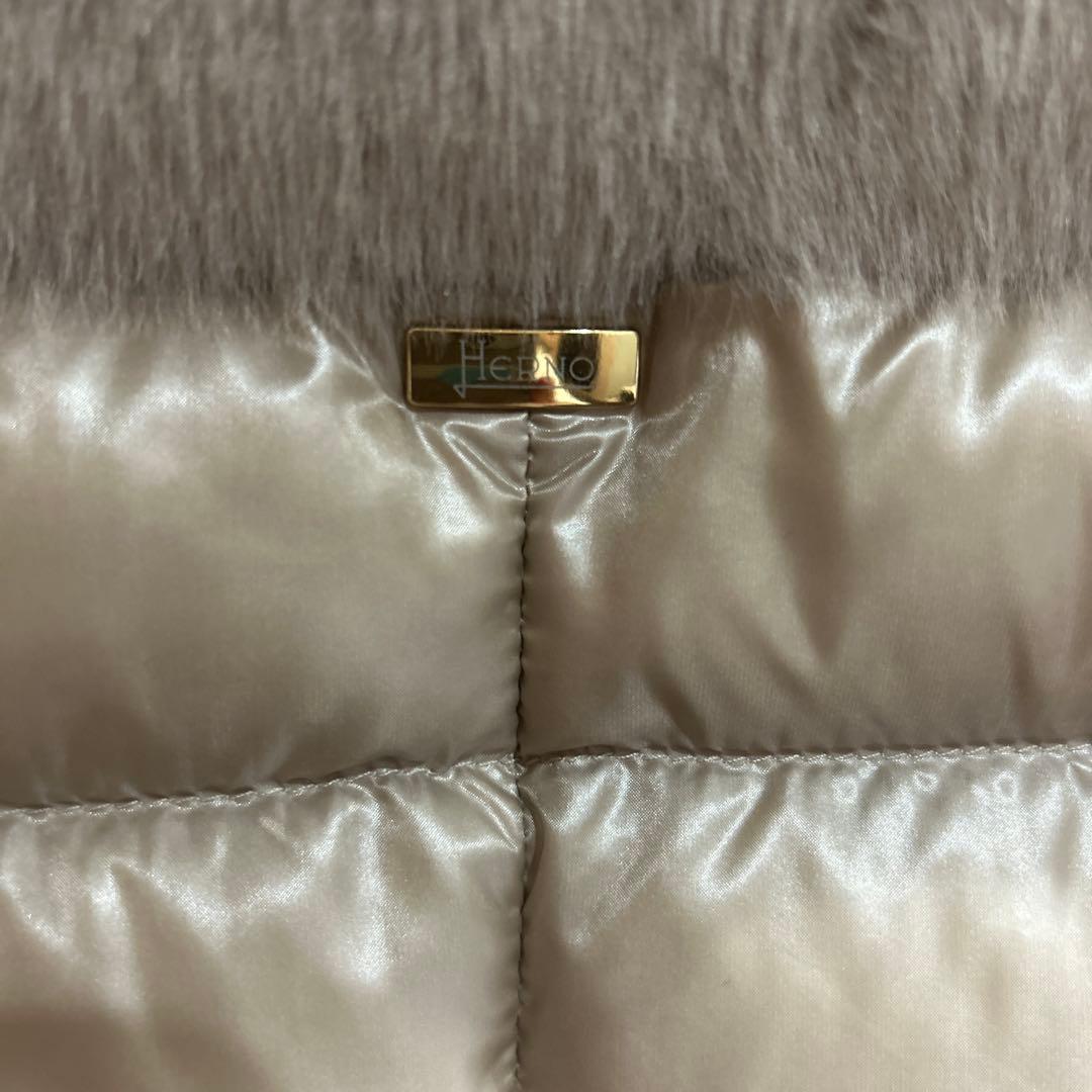 HERNO❤︎ナイロンウルトラライト＆ニューレディ フェイクファー ジャケット38