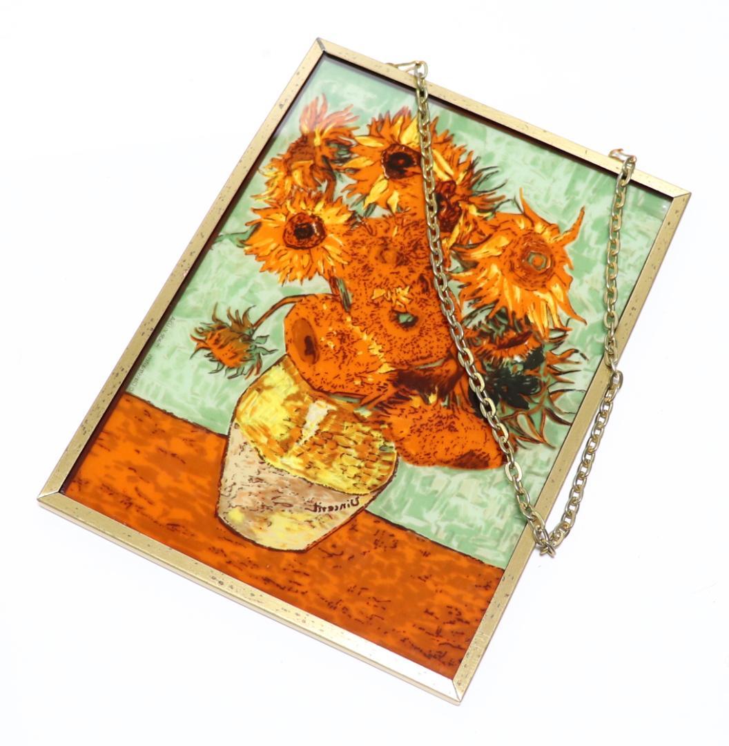 フィンセント・ファン・ゴッホ ひまわり ヴィンテージ ステンドグラス ヒマワリ