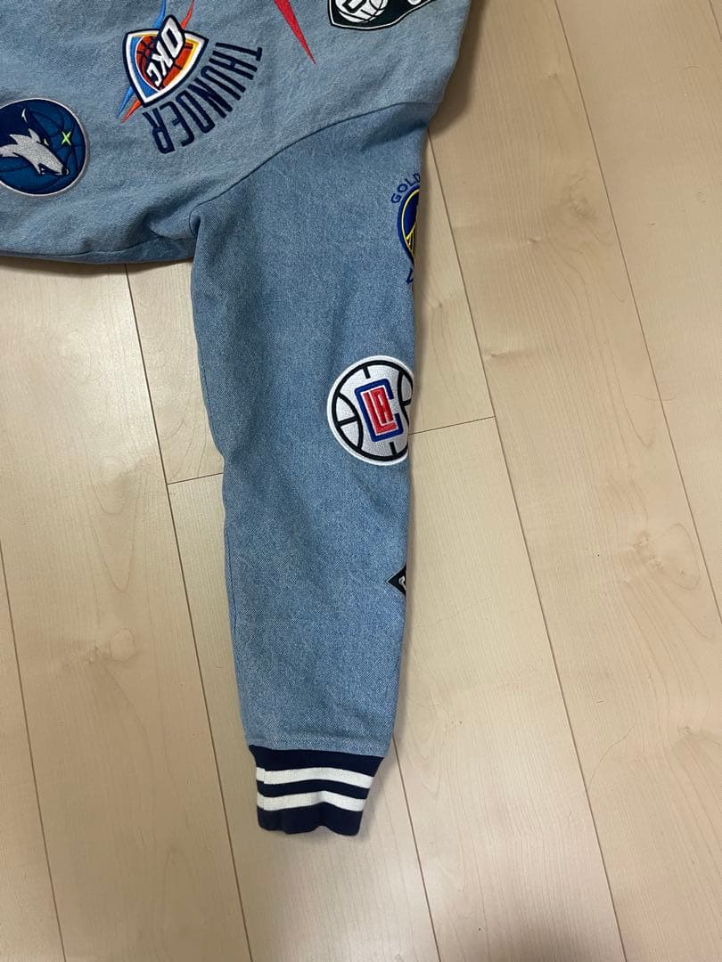 美品！シュプリームSupreme×NIKE NBA デニムスタジャンブルゾン　M