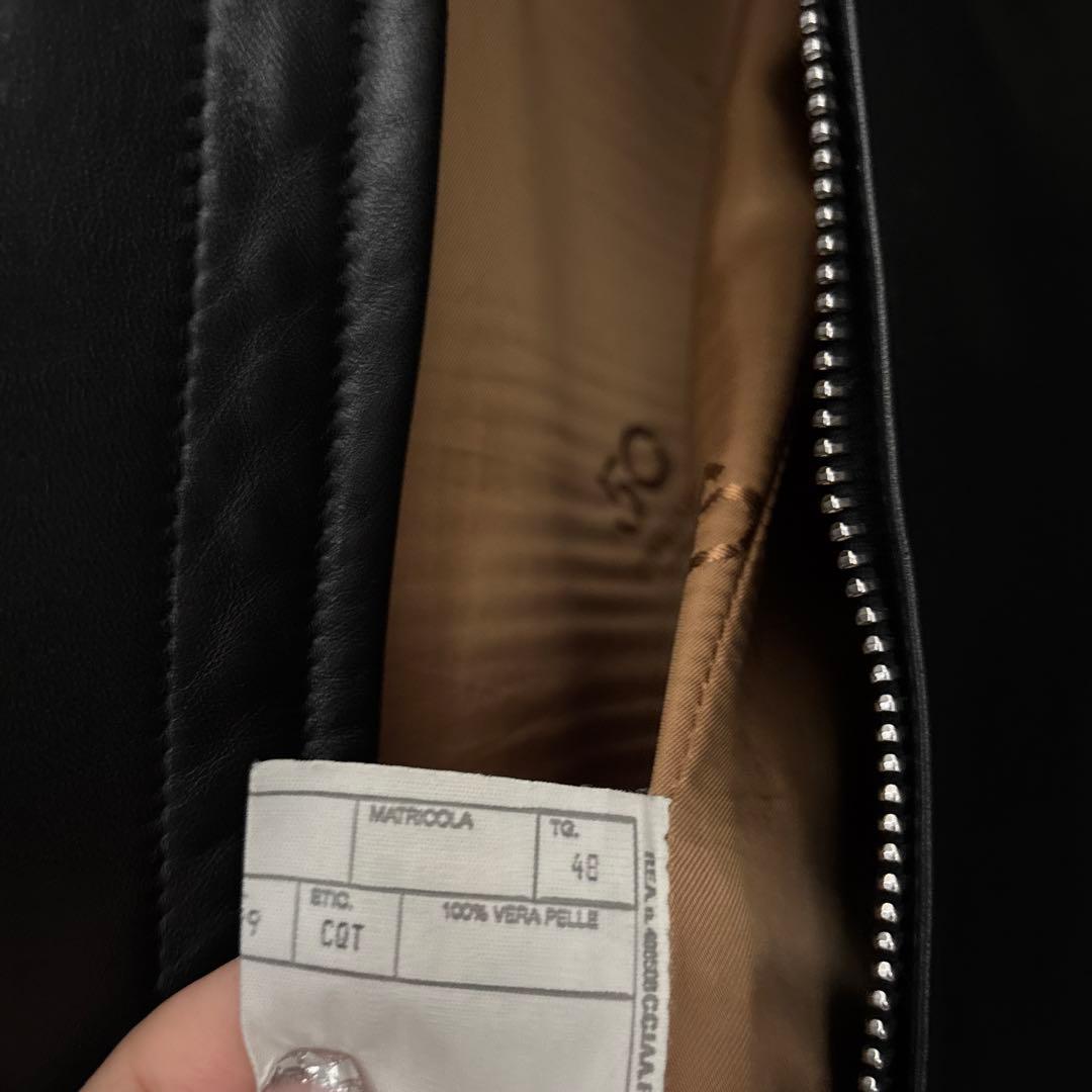 【美品】CINQUANTA メンズシングルライダース ブラック