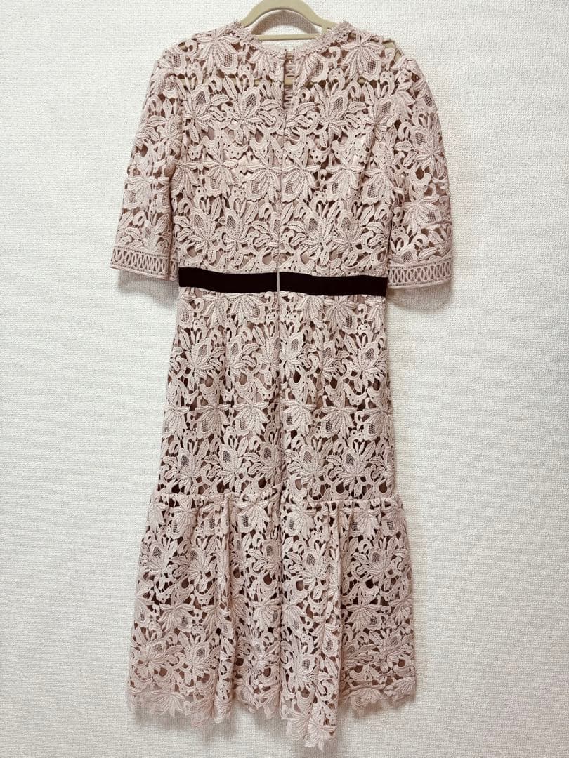 CELFORD ピンクベージュ レース ワンピース 36