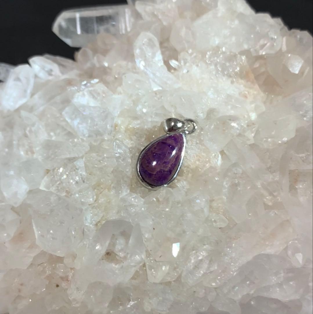 ★天然色★ ピンクスギライト　ペンダントトップ　silver925