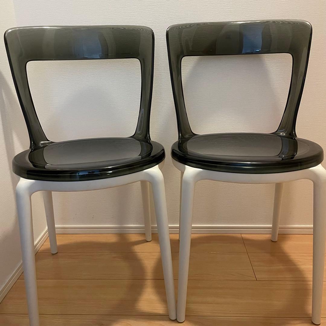 【2脚セット】ソフトライン　LUNA ルナ　スタッキングチェア　ダイニングチェア