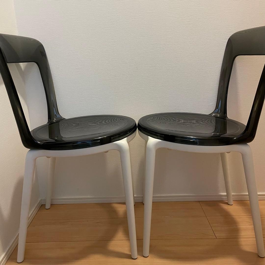 【2脚セット】ソフトライン　LUNA ルナ　スタッキングチェア　ダイニングチェア