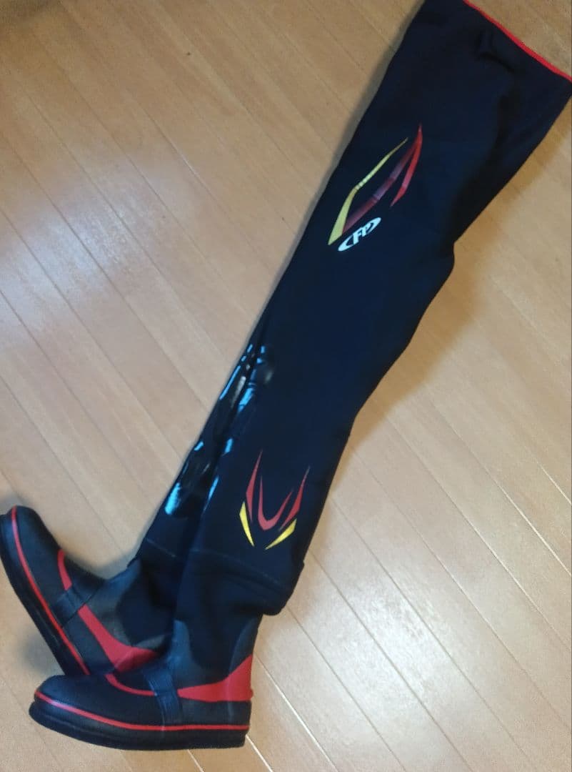 エクセル x-sell FP-5611 鮎タイツ鮎ウェダー 黒/赤 lla