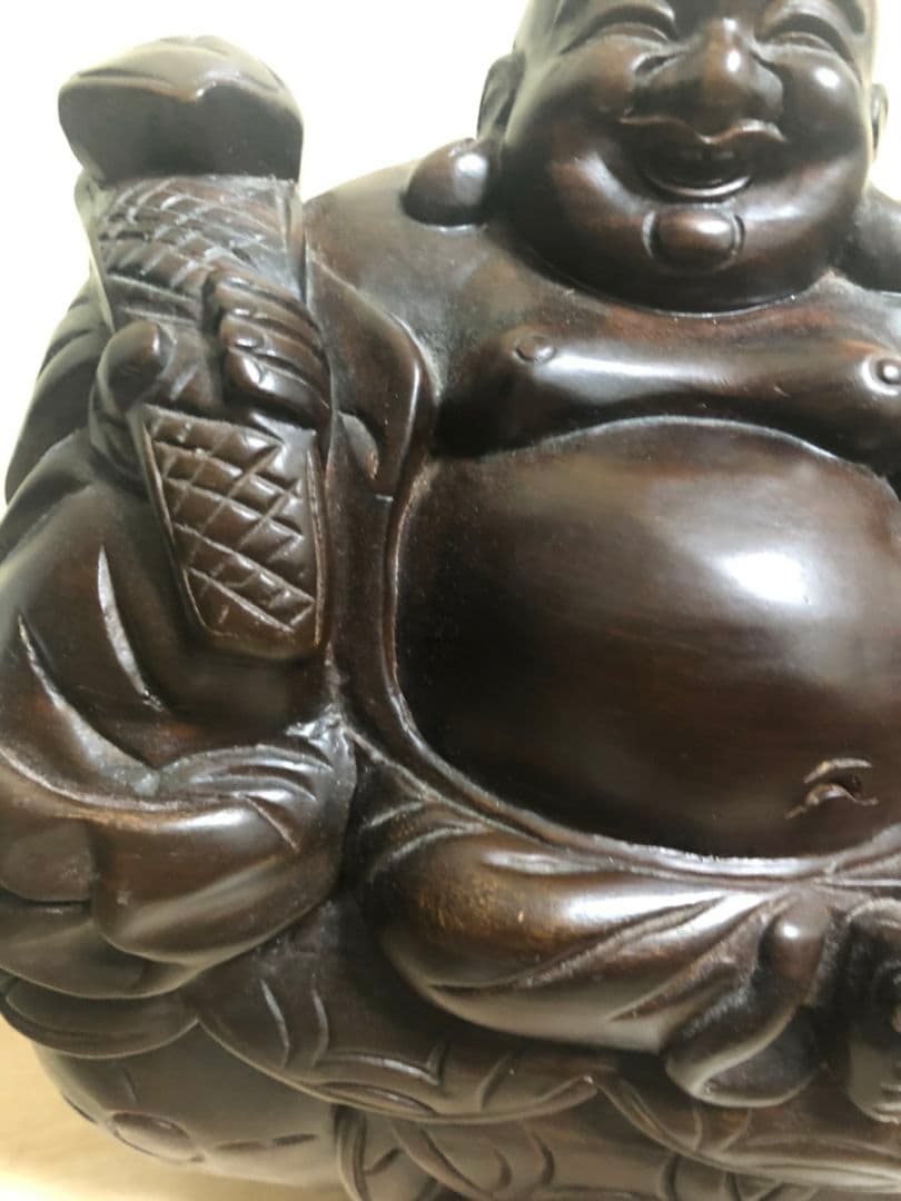 一本物手彫り布袋水牛