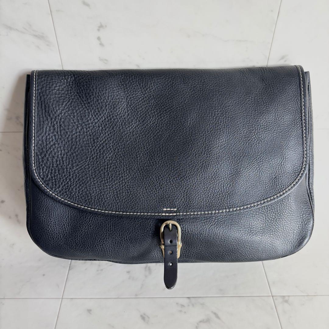 PARLEY パーリィー 本革 シボ革 ポストマンバッグ ショルダー 大容量