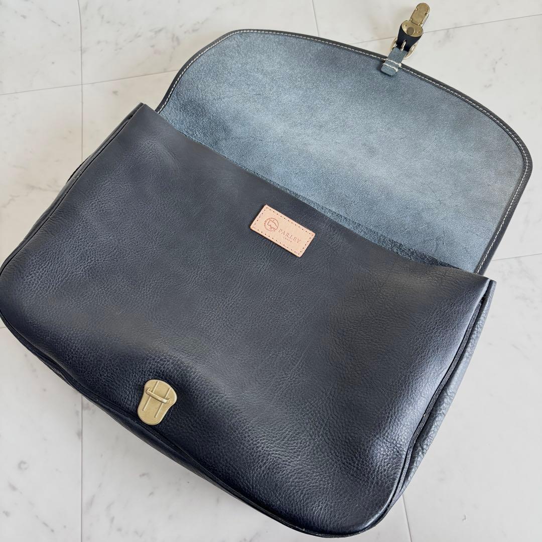 PARLEY パーリィー 本革 シボ革 ポストマンバッグ ショルダー 大容量