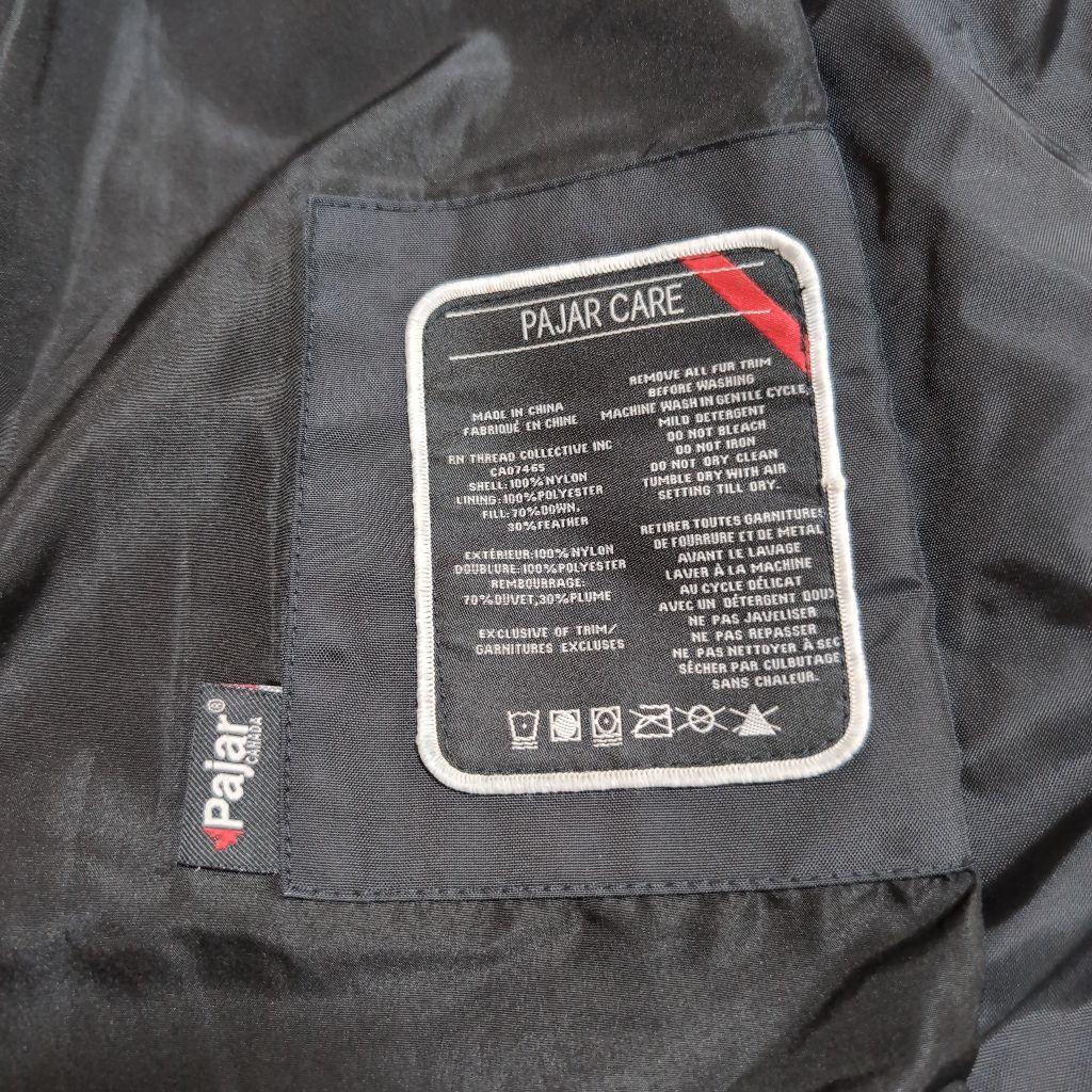 Pajar  ダウン　ブラック ロングコート ファー付き　高級