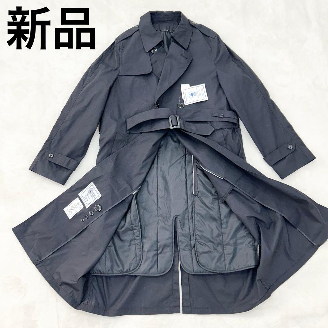 ✨デッドストック✨トレンチコート ダブル　ライナー・ベルト付き　米軍　黒色　ＸＬ