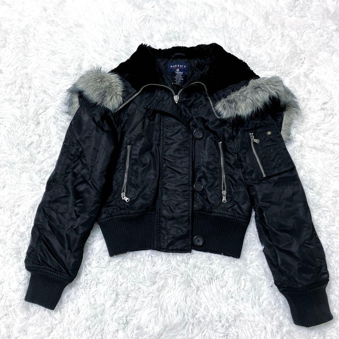 ジャケット・アウター NAUTICA N-2B N2B black flight bomber jkt