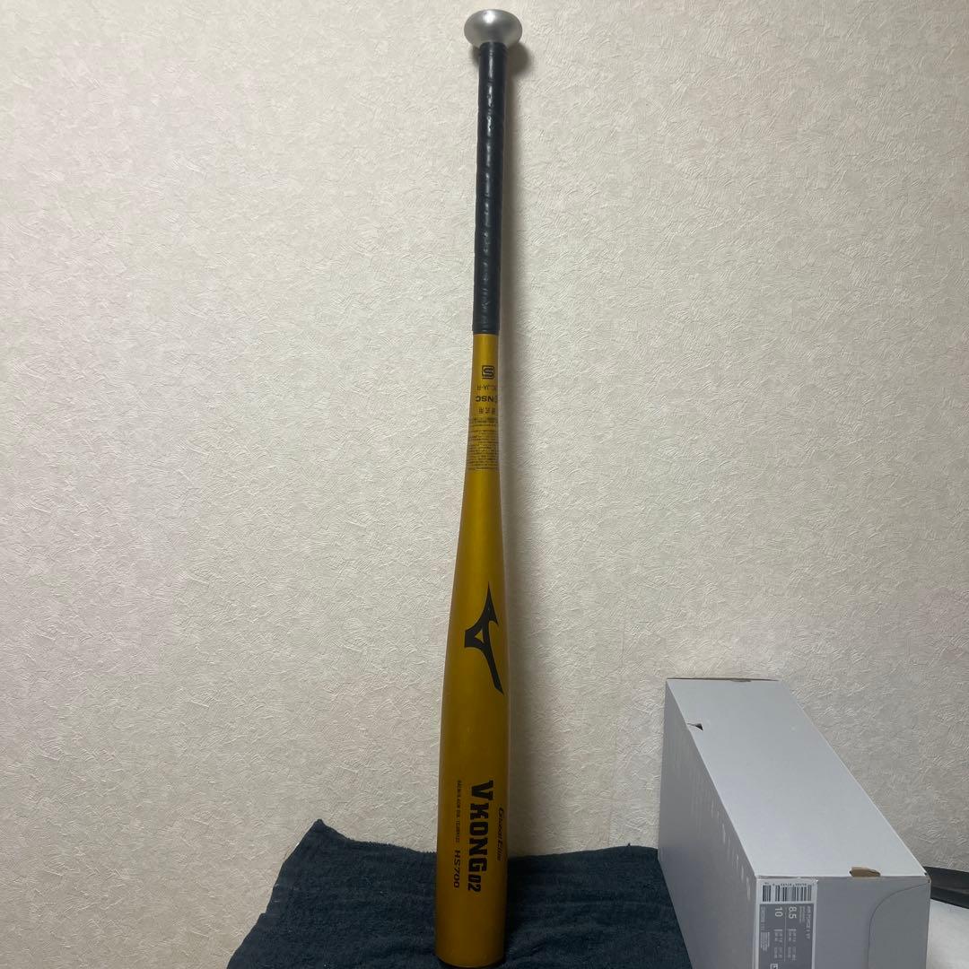 ミズノの硬式金属バット Vコング02（84cm） 高校野球対応の低反発バット