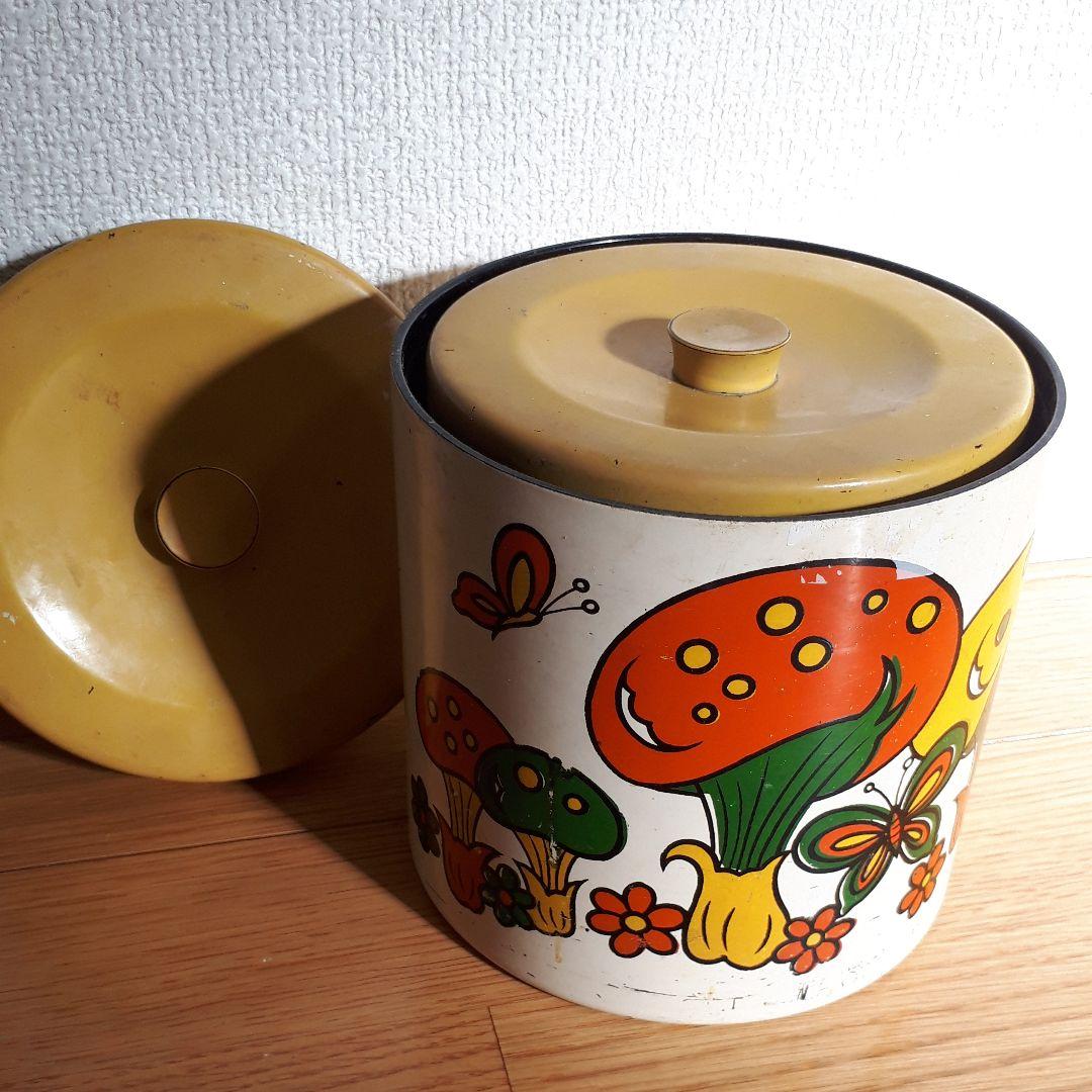 1960年代 米国ビンテージ ロイヤルテリーきのこ柄キャニスター３こセット