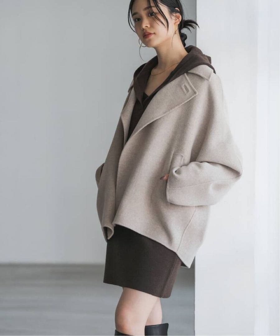 【新品】NOBLE ◆ Super160s リバードルマンショートコート