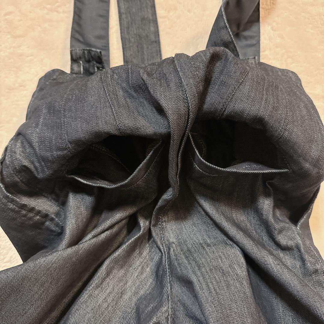 JENNE ジェンヌ 2wayハイウエストリラックスデニムパンツ ネイビー