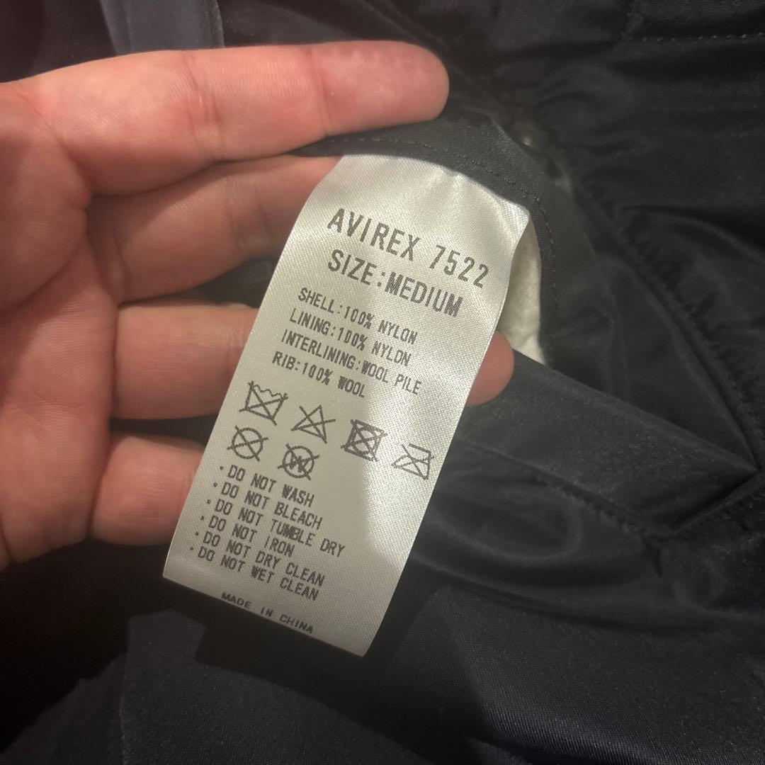 AVIREX7522 MA-1 フライトジャケット NAVY M comoli