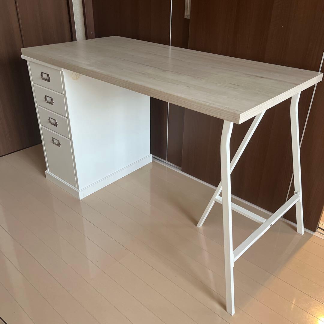 【IKEA】デスク３点セット（天板、引き出し、足）