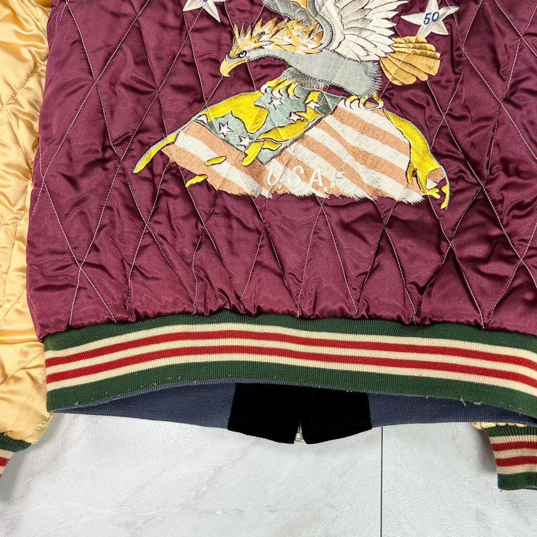 美品 テーラー東洋 M品番 ベロア 別珍 刺繍 スカジャン TALON M