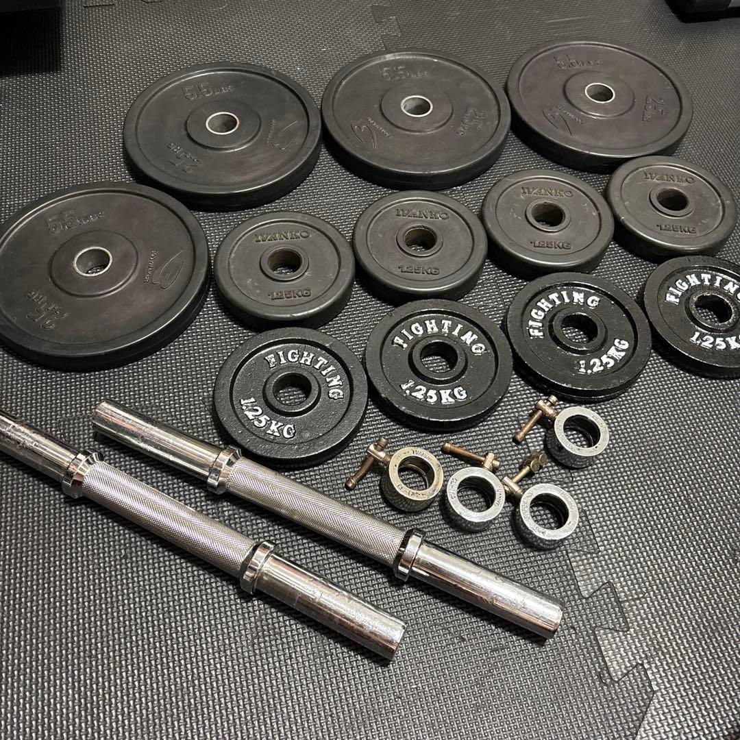 24kg ダンベルセット バーベルシャフト付き IVANKO