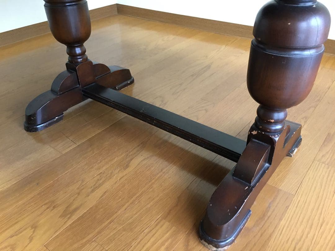 イギリスアンティーク　ドローリーフテーブル　　英国伸縮式テーブル　店舗什器