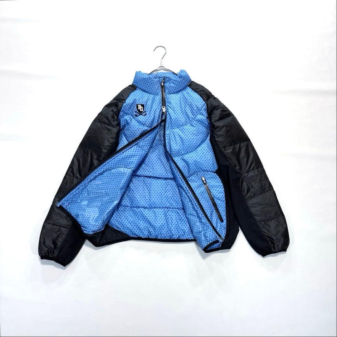 パーリーゲイツ ジャケット ブルゾン　2/L ダウン　バイカラー　ブルー