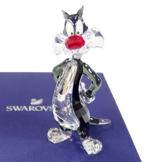 新品未使用　スワロフスキー　置物　シルベスター　ルーニーテューンズ　ワーナ