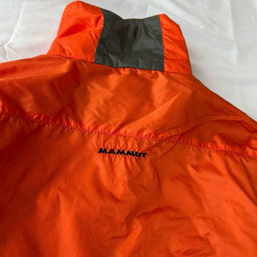 MAMMUT 中綿ジャケット オレンジ グレー ajungilak L 刺繍ロゴ