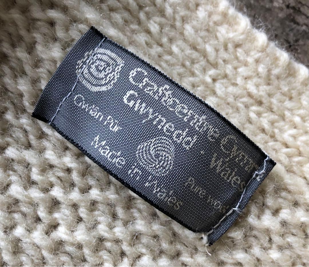 英国製　Craftcentre Cymru アランニット　カーディガン　厚手