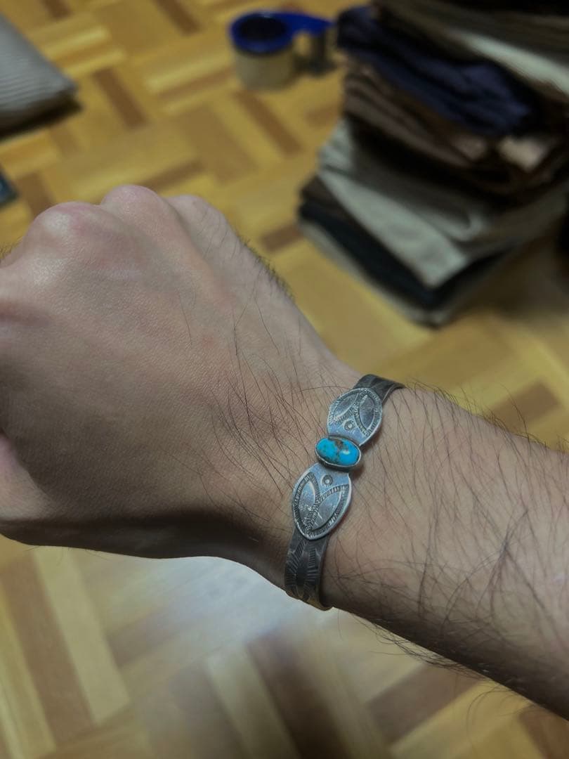 ぱ*り様 スペシャル　40s ナバホ バングル　ヴィンテージ ターコイズ