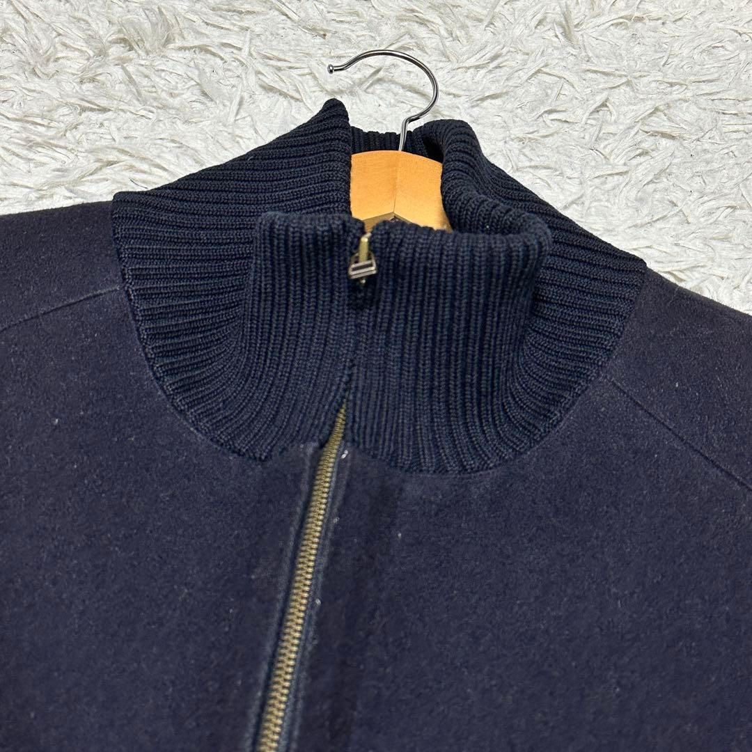 old GAP ブルゾン ドライバーズニット　ネイビー エルボーパッチ L