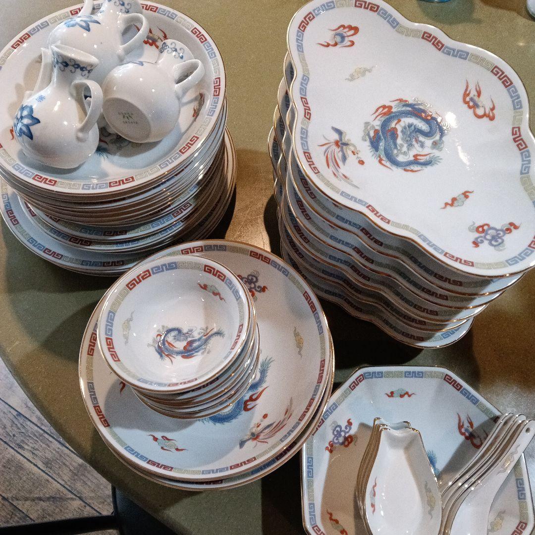 中華　飲茶　ドラゴン　龍　竜　食器　炒飯　チャーハン