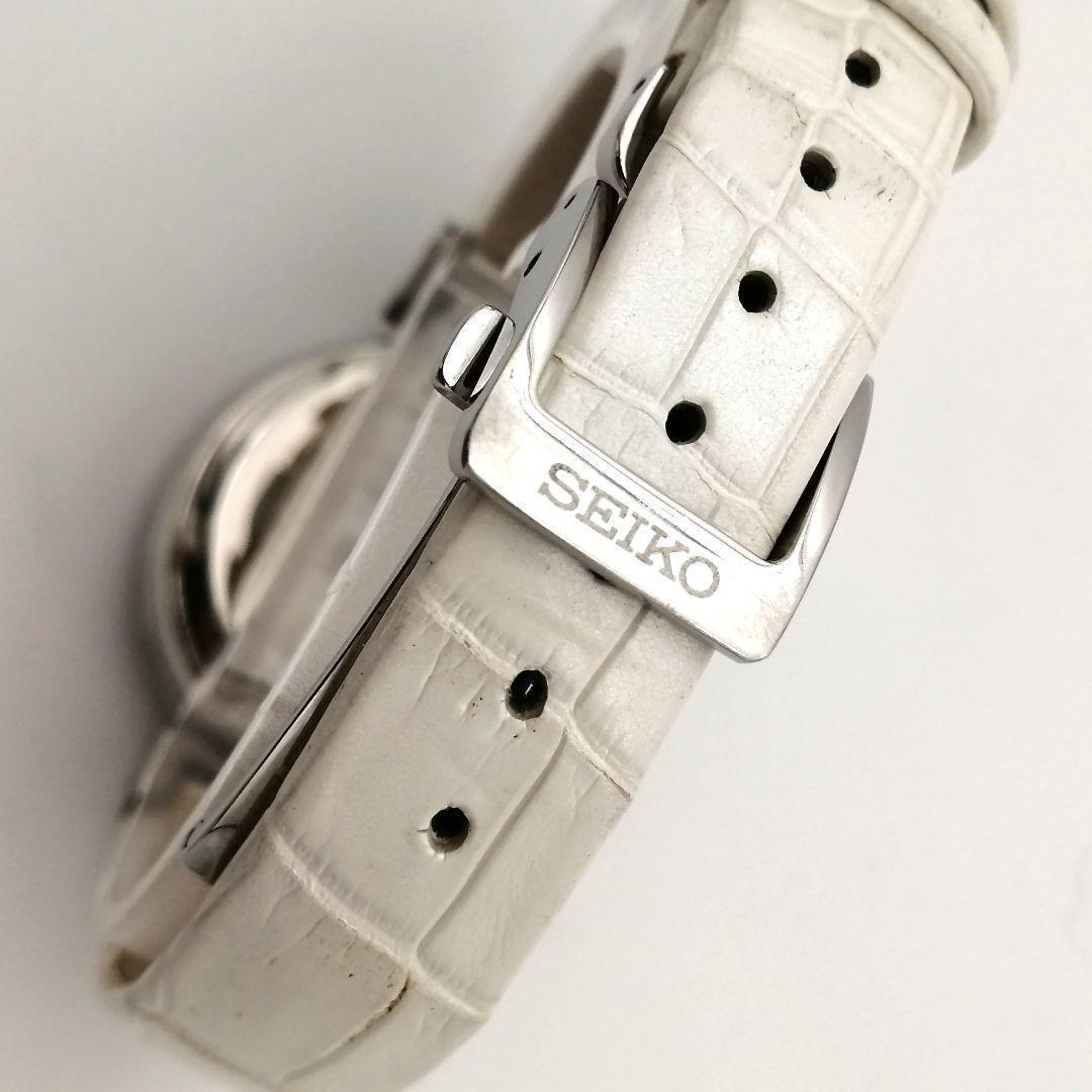 稼働✨ SEIKO　エクセリーヌ　ダイヤベゼル　シェル　腕時計　付属品　ソーラー