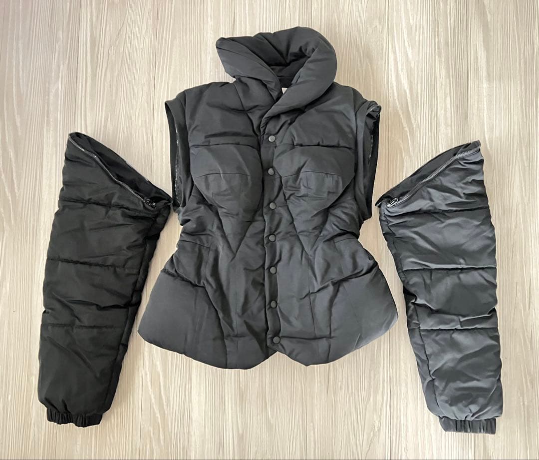 ヴィンテージ Yohji Yamamoto 3wayキルティングJK 革ベスト付