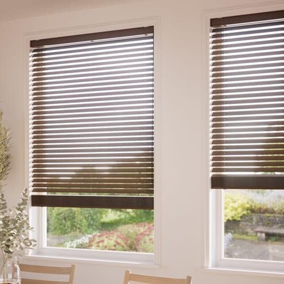 未使用　ウッドブラインド　ブラウン　113.5×190