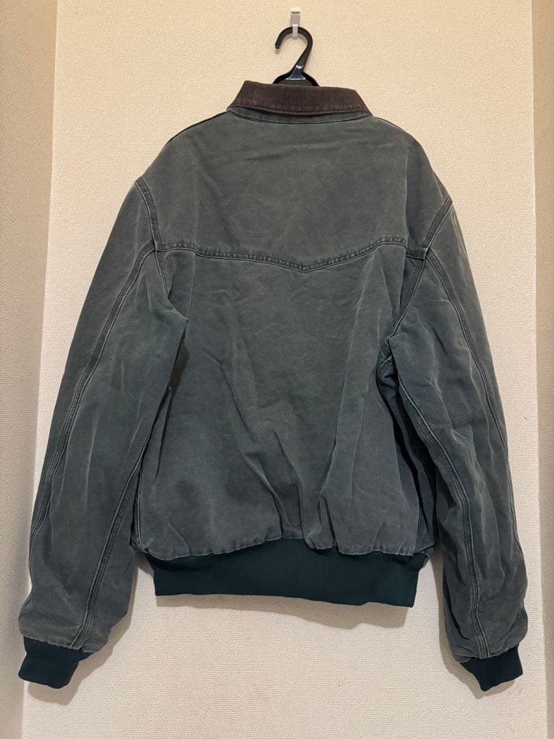 k*u様 Carhartt サンタフェジャケット J13 グリーン 企業ロゴ 美