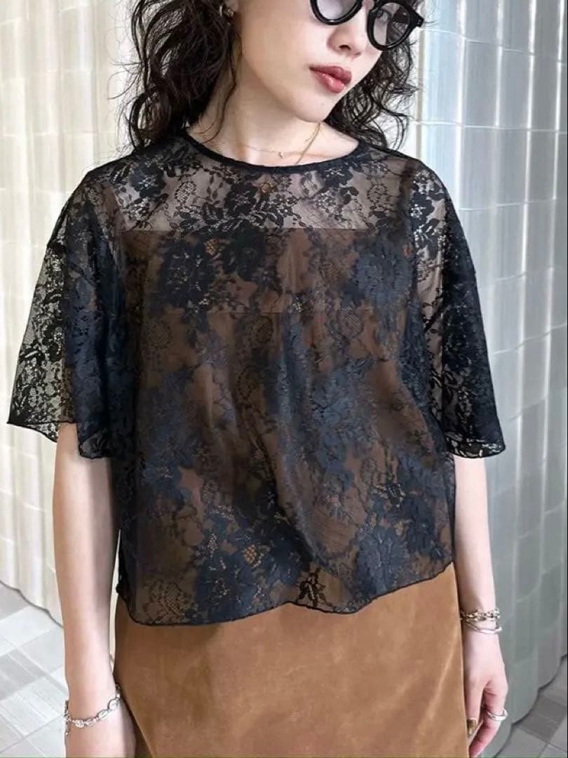 2点SET elchele/エルチェレ LACE UNIVERSAL TEE