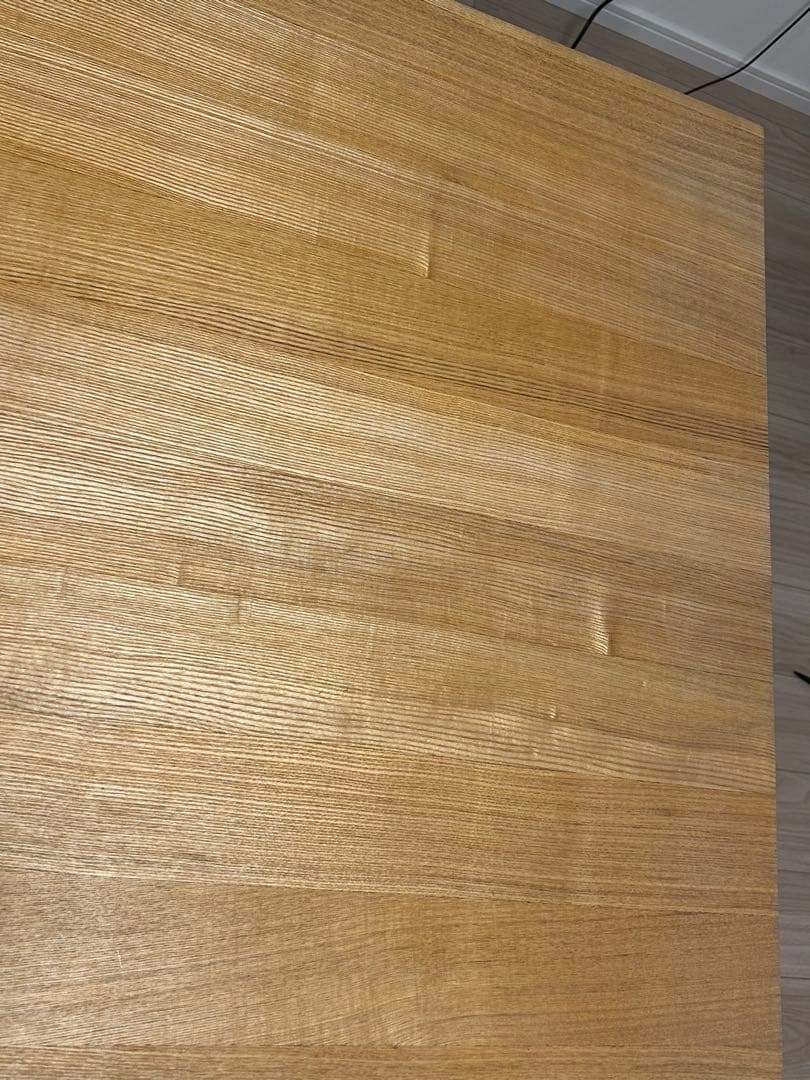 美品　無印良品　ダイニングテーブル　タモ材　幅140cm ナチュラルウッド 木製